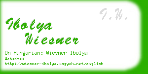 ibolya wiesner business card